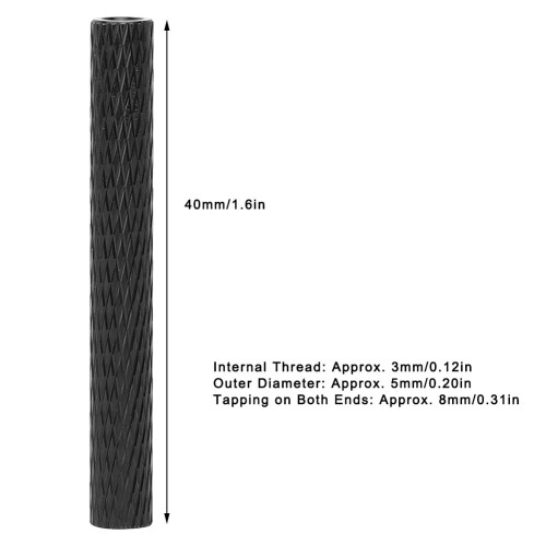 Aluminium Standoff Spacer 10er Set Schwarz
