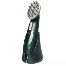 (Peacock Green)Electric Laser Hair Growth Comb Anti Hair Loss Massage Therapy Infrared RF Red Light EMS Vibration Massager Hair Brush Hair Care