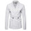 (XL,white)Men's striped suit jacket premium design 1