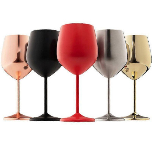 (silver) Stainless Steel Wine Glass, 18 oz Unbreakable Wine Glasses