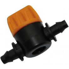 5pcs 4mm Plastic Micro Irrigation Tap Shut Off Coupling Connectors for Garden Water Irrigation Pipe Adaptor - DD