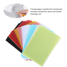 100pcs Translucent Art Tracing Paper, 15x10cm, Colour & White