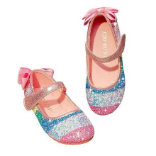 (25)Girls Flats Sparkle Party Mary Jane Princess Dress Shoes