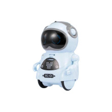 (blue) Sherum Bot, Yifare Bot, Mini Pocket Robot Toy with LED Lights for Entertainment