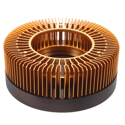 Socle Chauffe-Théière Aluminium Bois, Décor Élégant Maison