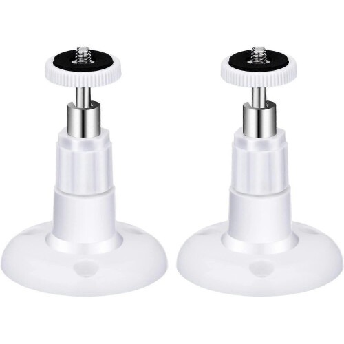Safe Wall Mount Adjustable Indoor and Outdoor Brackets 2 Pieces (White)