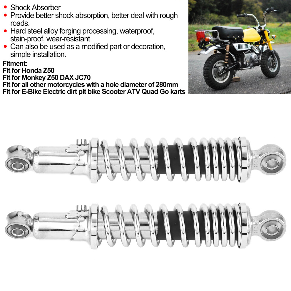 Pair Of Rear Shocks For Motorcycle 280Mm 7293282908635