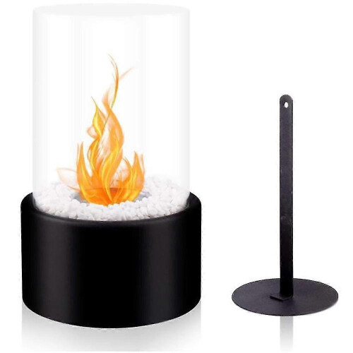 Tabletop Fire Pit 1 Set Small Round Smokeless 6.3x6.3x10.6in Indoor Fire Pit Elegant Tabletop Fireplace - PR