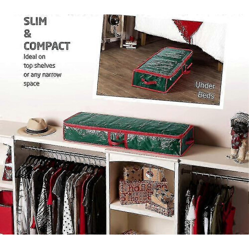 (green) Christmas Wrapping Paper Storage Bag 2