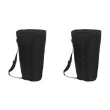 2X HK.LADE 8 Inch Djembe Drum Draagtas, Draagbare Waterdichte Zwarte Schouder Afrikaanse Drum Tas Muziekinstrument Accessoire
