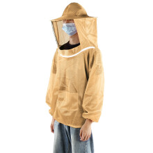 Professional Beekeeping Jacket with Veil - Air Mesh, Orange, Medium