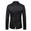 (S,black)Men's striped suit jacket premium design 3
