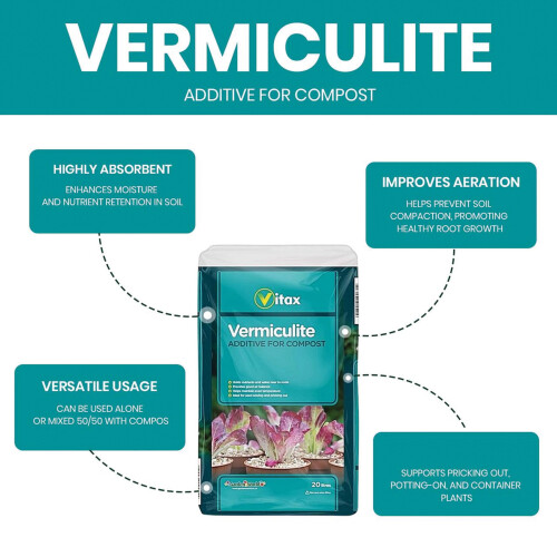 Vitax Vitax Vermiculite 20L Compost Additive for Moisture & Nutrient Retention 2