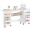 Homcom HOMCOM Folding Sewing Table with 2 Magnetic Doors, Storage Shelf, White 2