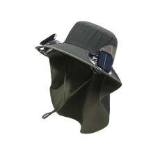 Ventilateur alimenté par panneau solaire de chapeau-Gris foncé