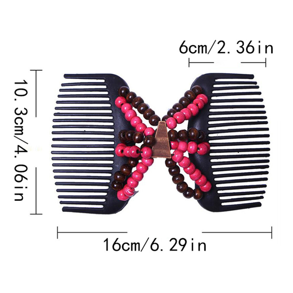 Butterfly Simulated Wood Bead Hairpin