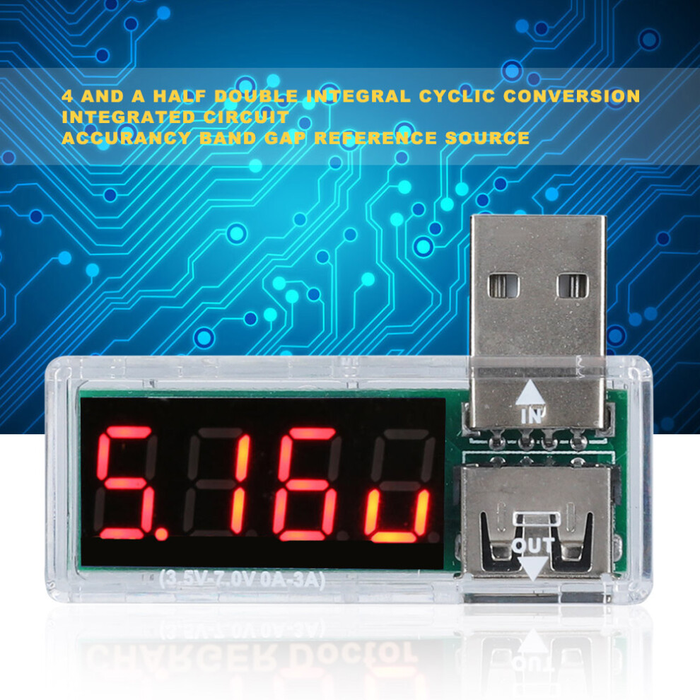 Dual USB Voltage Current Tester for Chargers
