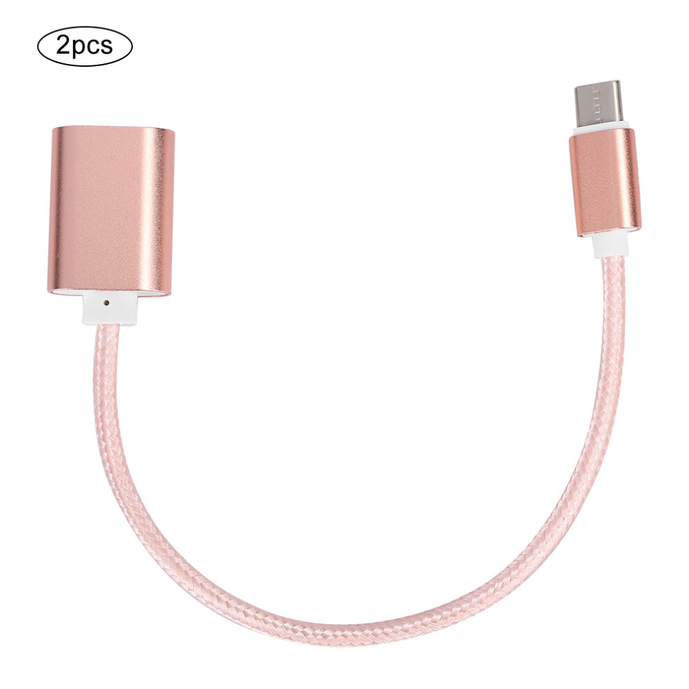 2 Pcs Usb To Typec Otg Cord 20Cm 7790334329696
