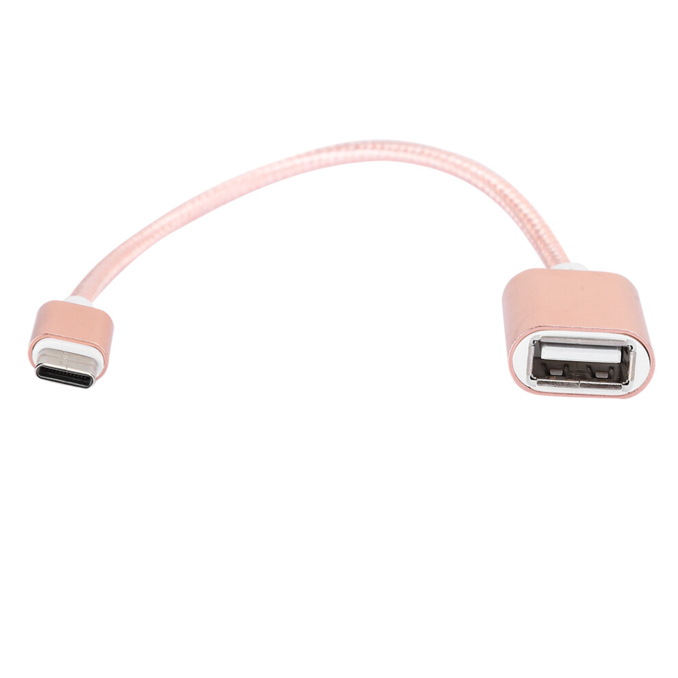 2Pcs Typec Patch Cord Usb Flash Disk Otg Adapter, 20Cm Pink 9301392424483
