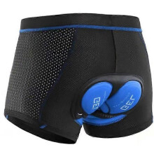 (blue, M) Men's Cycling Shorts Bike Underwear 5D Padded Bicycle MTB Liner Undershorts
