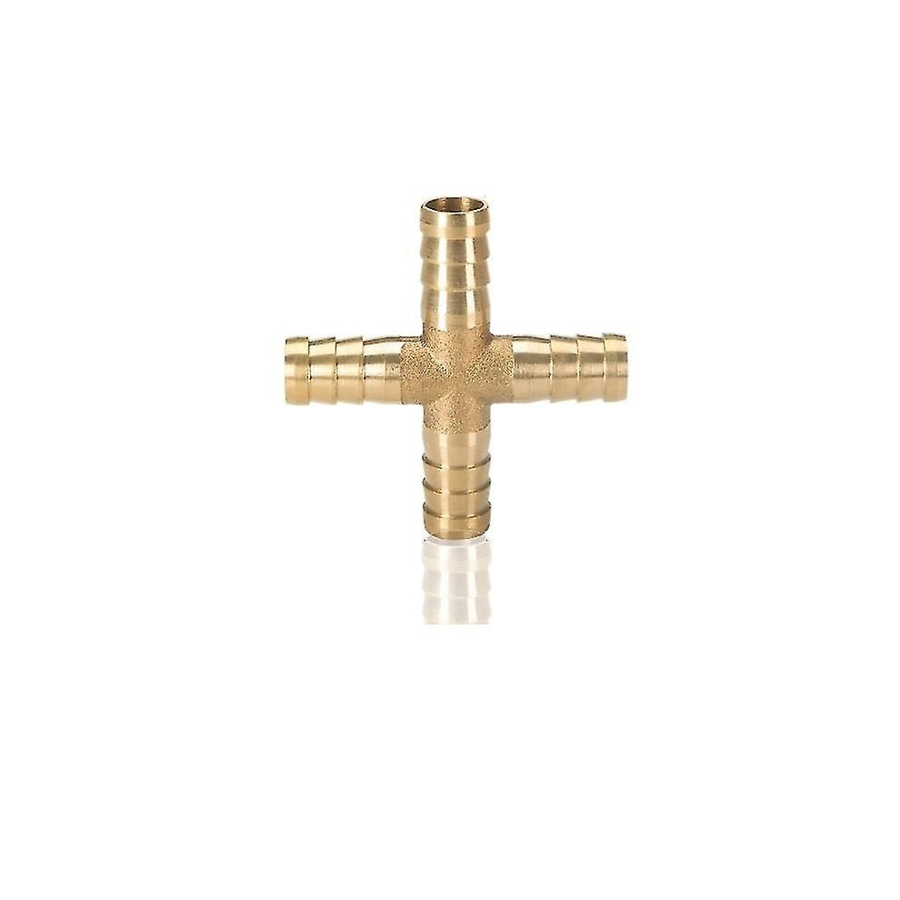 (Cross, 16Mm-16Mm Barb) 3Mm-25Mm Brass Splicer Pipe Fitting Connector Hose Bar Gas Copper Barbed Coupler Connector Joint Coupler Adapter Tube Fittings 3113088849748