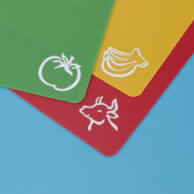 Flexible PP Cutting Boards Set of 4 Non Slip for Vegetables and Meat 1.2mm