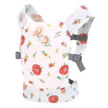 (Flower) Girls Adjustable Strap Front Back Carrying Stuffed Animal Gift Baby Doll Carrier