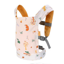 (Forest) Girls Adjustable Strap Front Back Carrying Stuffed Animal Gift Baby Doll Carrier
