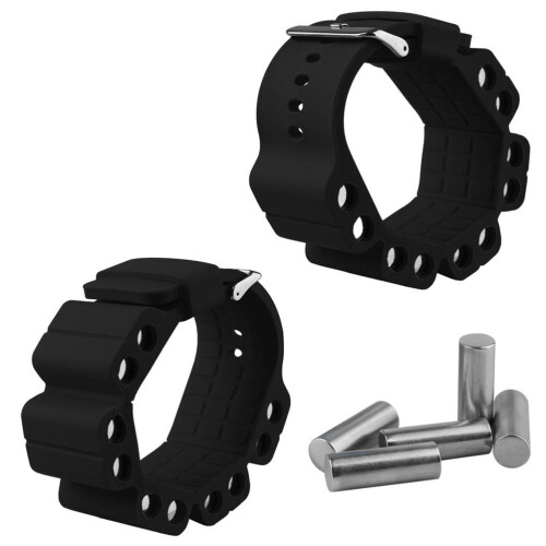 2Pcs Adjustable Silicone Wrist & Ankle Weights 250g, 25.5cm 1