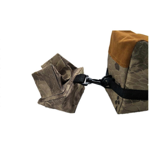 (pale brown) Empty Hunting Sandbag Set Front Rear Support Rifle Rest Bag 1
