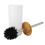 6Pcs Bathroom Set PP + Bamboo White Gray Black Size As Shown 4
