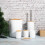 6Pcs Bathroom Set PP + Bamboo White Gray Black Size As Shown 9