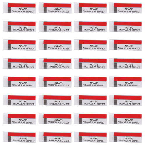 32Pcs Triangular Erasers 4B for Students Sketch and Office Use, White 1
