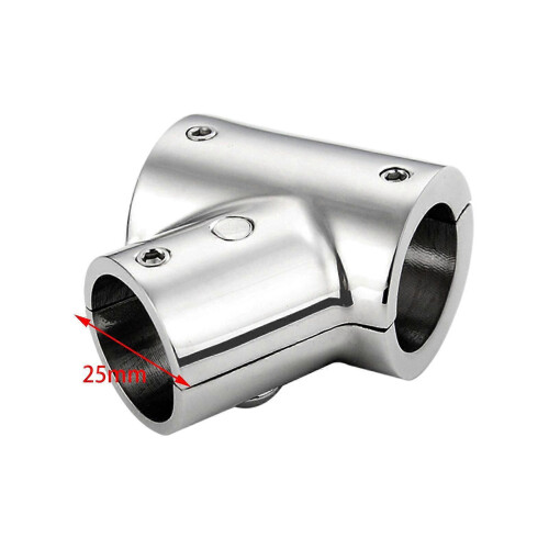 (60 Degree 25mm) Boat Railing Tube 3-Way Tee Connector Hardware 1