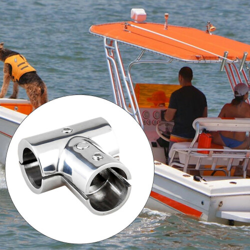 (90 Degree 25mm) Boat Railing Tube 3-Way Tee Connector Hardware 2