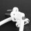 Double Ended Solid Thick Lever Handle with Keys for Door and WindowWhite-CE 5
