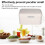 Vintage White Metal Bread Box: Spacious, Airtight Storage 3