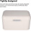 Vintage White Metal Bread Box: Spacious, Airtight Storage 5