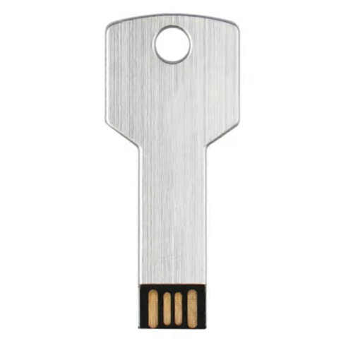 32GB Metal Key USB Flash Drive, High-Capacity Silver U Disk 2