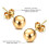 Σκουλαρίκια Secure Screw-Backs, Minimal Ball Studs με στρογγυλά σφαιρικά κουμπιά από ανοξείδωτο 3
