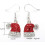 Christmas Dangle Stud Earrings Enamel Crystal Santa Bell Hat 2