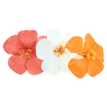 Bloemenhaaraccessoires voor vrouwen, duurzame materiaalcombinatie, realistisch 3D-bloemenontwerp met veilige clip, kunstmatige Hawaiiaanse