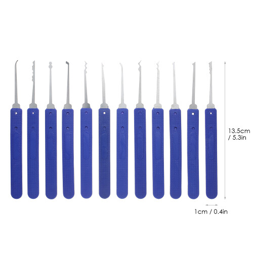 17PCS Lock Picking Set with Transparent Practice Locks and Storage Bag 1