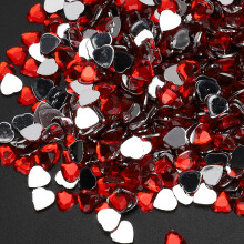 1000 PCs Red Acrylic Diamond Wedding Decoration DIY Clothing Accessories