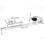 Adjustable Drum Kit Extension Clamps with Felt Pads, Silver 2
