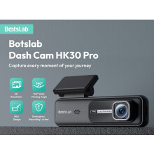 Botslab Dash Cam + 2K Resolution + Mini Design & 140° Wide Angle + Night Vision & Emergency Recording