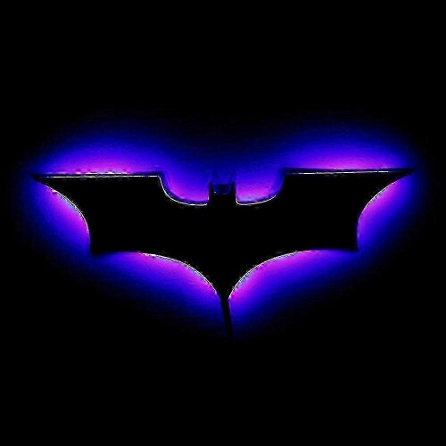 (Plug) Creative 3D Bat Wall Lamp RGB LED Bedside Gaming Room Bar Decorative Light with Remote Control 1