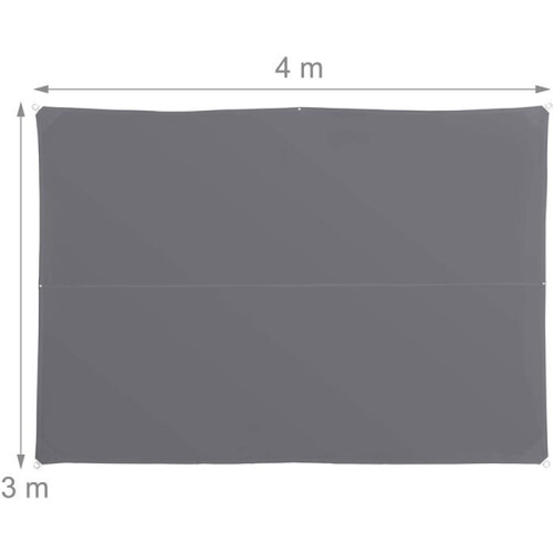 Voile d'ombrage rectangle 3 x 4 m gris 13_0002933_3 1
