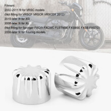 2pcs Aluminum Motorcycle Front Axle Nut Cap 29mm Silver for Touring/Hyper\\XG\\XL