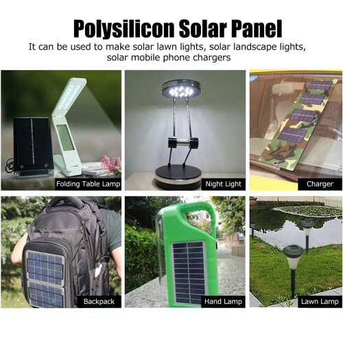 5pcs 5V 150mA Solar Panel Kit with 30cm Cable for Weather-Resistant Charging 2